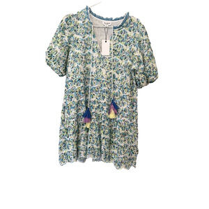 Allison New York Alice Floral Eyelet Ruffle Mini Dress Cover Up Size Small 1772